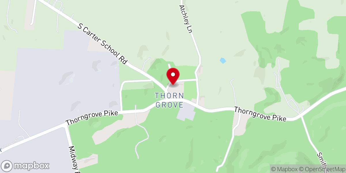 Map showing location of Thorn Grove Christian Church