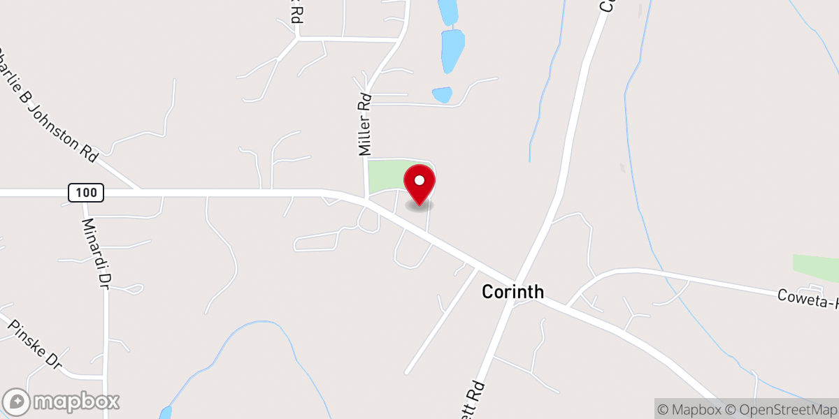 Map showing location of The Church in Corinth
