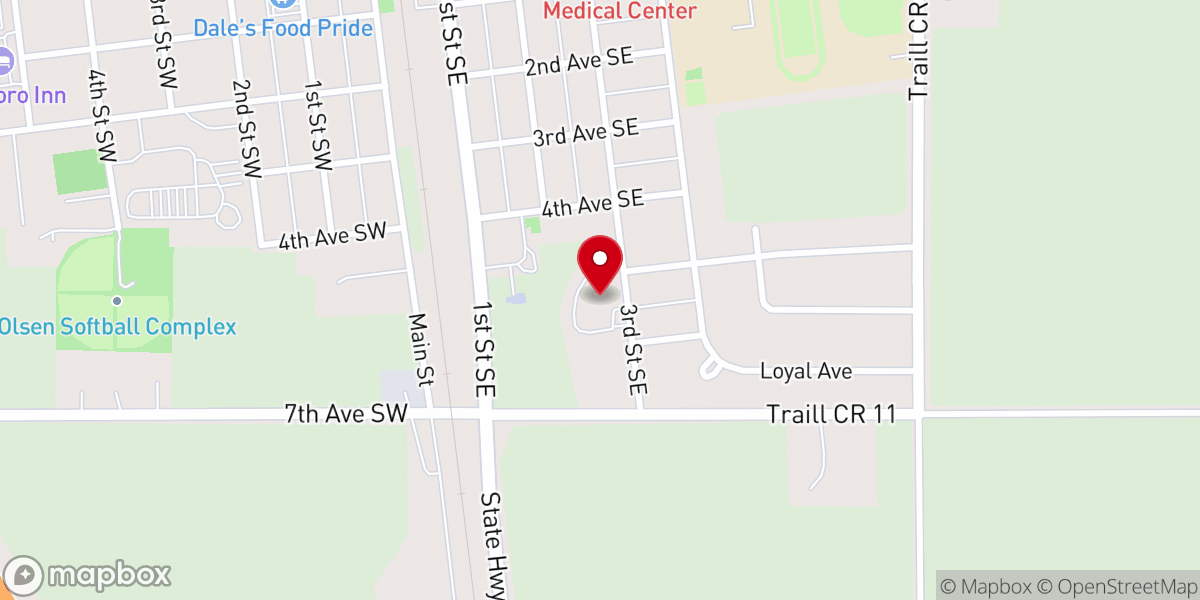 Map showing location of St. Rose of Lima
