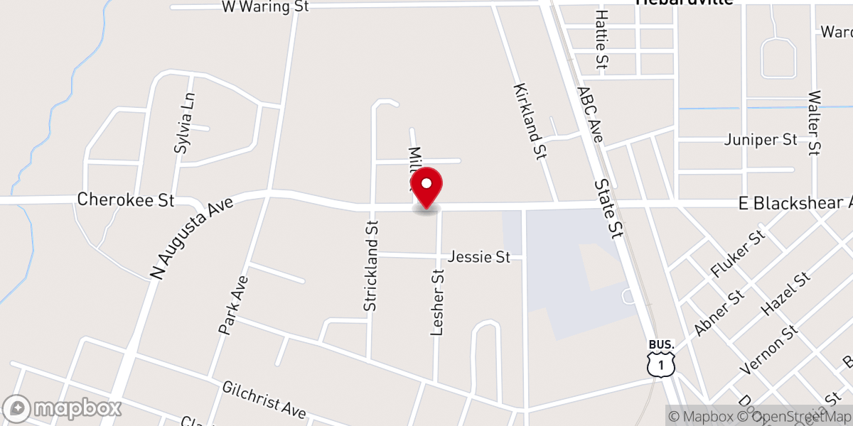 Map showing location of Glad Tidings Church