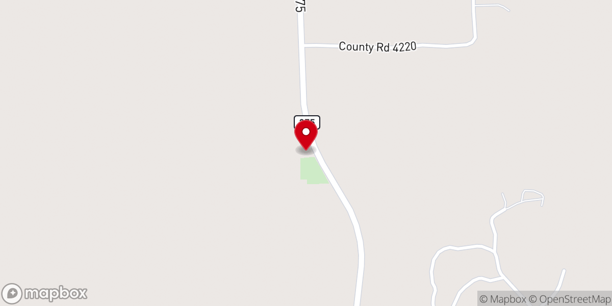 Map showing location of Prairie Grove Church