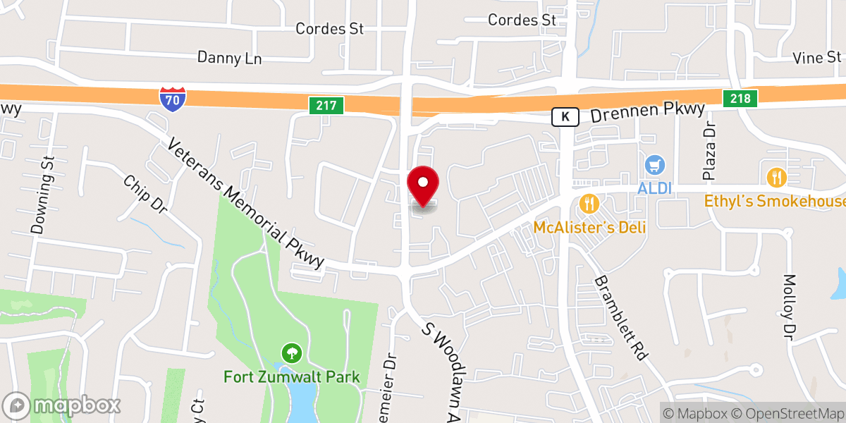 Map showing location of First Freewill Baptist Church