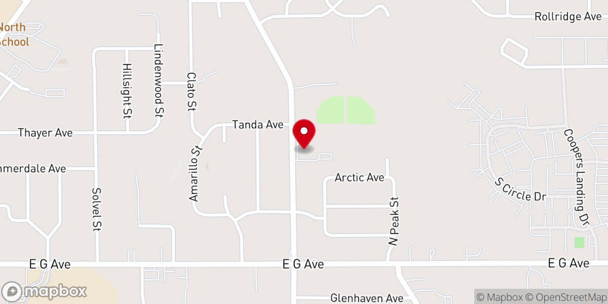 Map showing location of Spring Valley Church