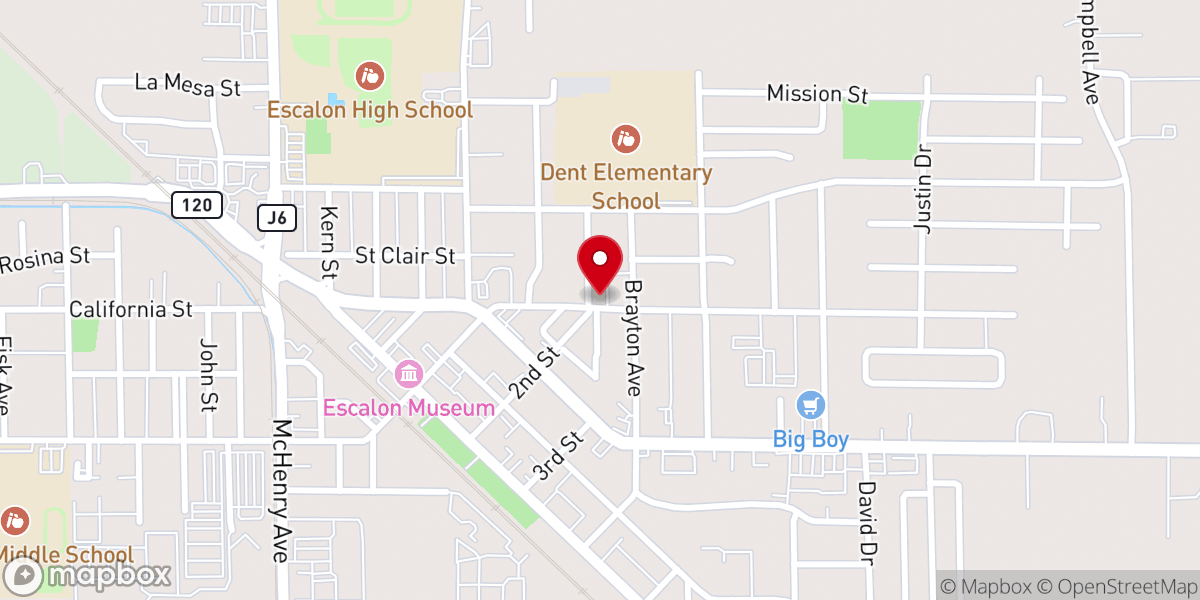 Map showing location of Trinity Church Assembly of God