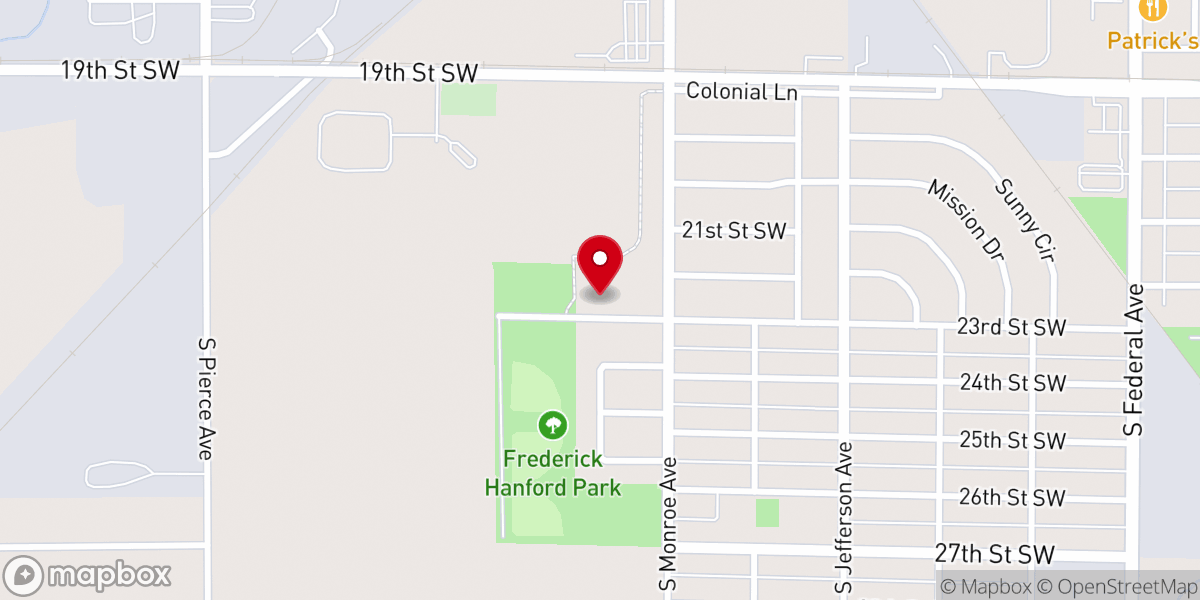 Map showing location of Touched by Grace Ministries