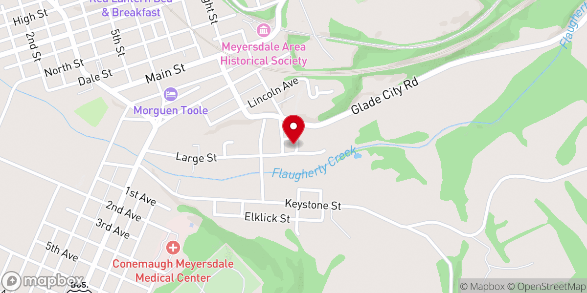 Map showing location of Pentecostal Apostolic Church