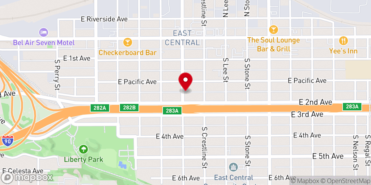 Map showing location of Christ the King Church