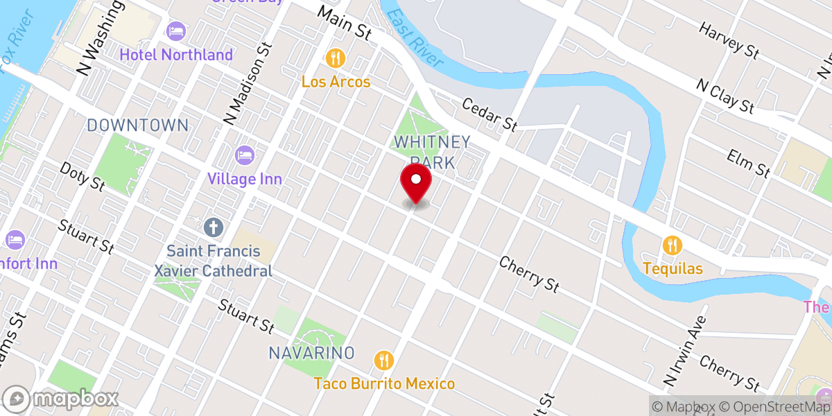 Map showing location of Central Assembly of God Church