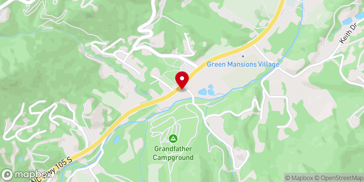 Map showing location of Watauga Baptist Church