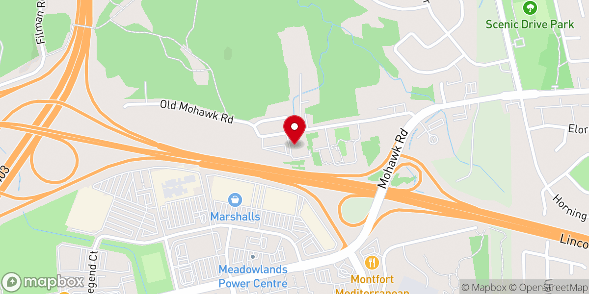 Map showing location of Maranatha Free Reformed Church of Hamilton