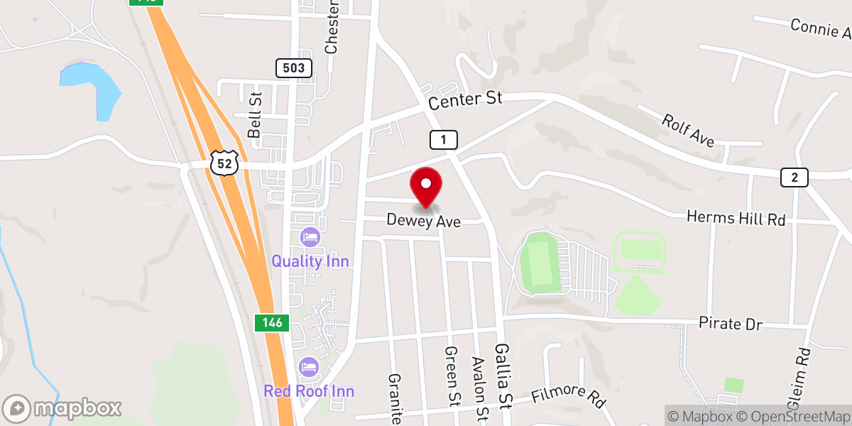 Map showing location of Most Holy Trinity Catholic Church