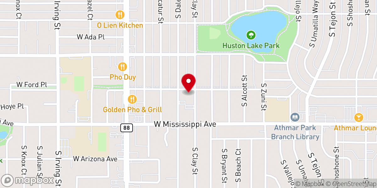 Map showing location of Daybreak Outreach Church