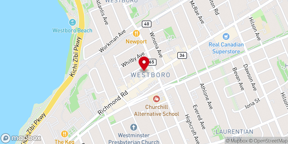 Map showing location of First United Church