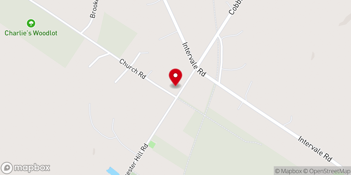Map showing location of First Congregational Church of New Gloucester