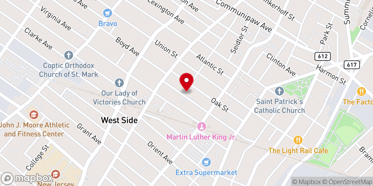 Map showing location of Mt Pisgah Ame Church