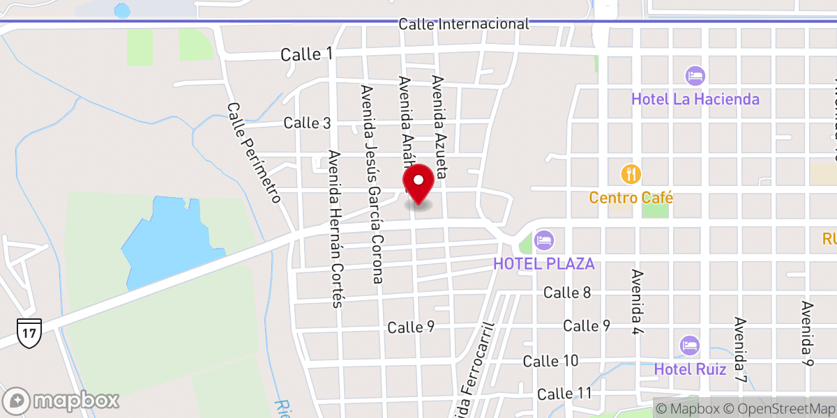 Map showing location of Holy Family Church