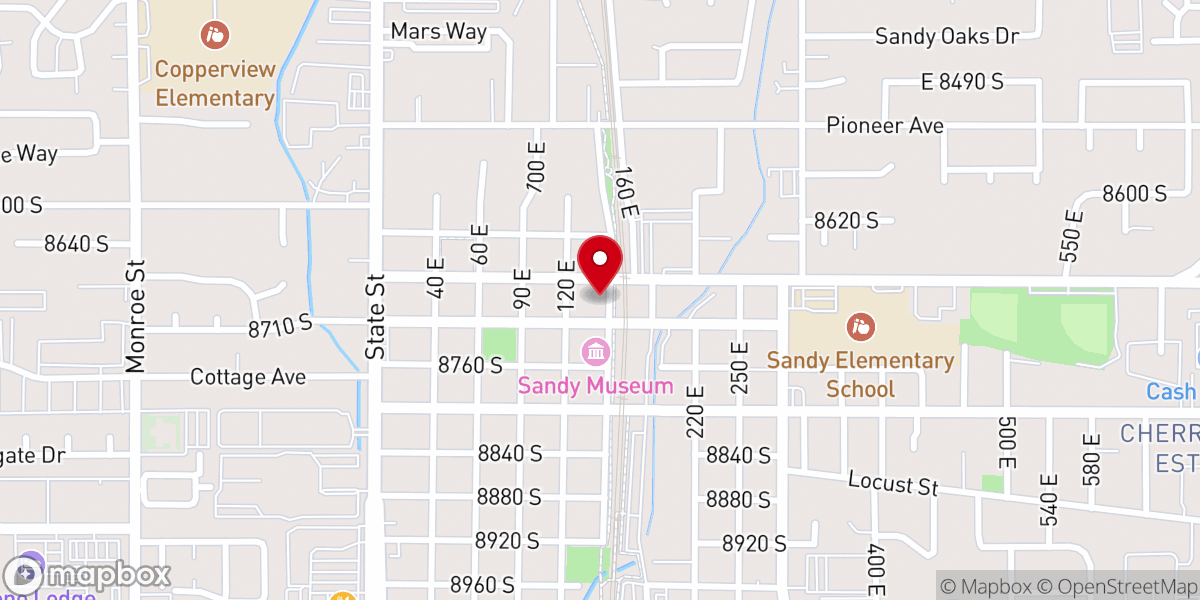 Map showing location of Mid-Valley Church of Christ