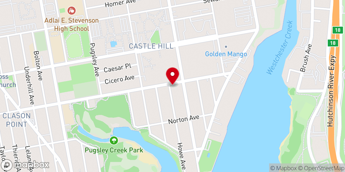 Map showing location of Rhema Sanctuary of Praise