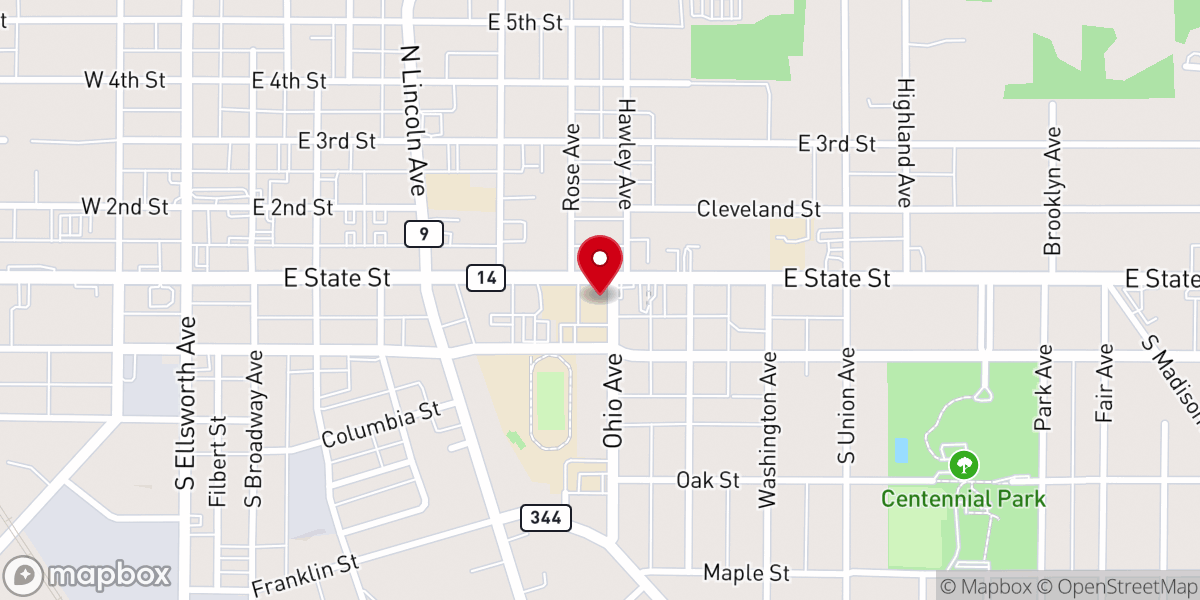 Map showing location of Saint Paul Catholic Church