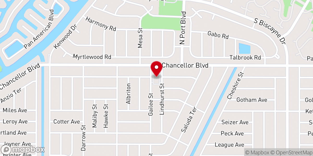 Map showing location of Living Waters Lutheran Church