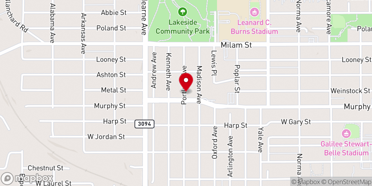 Map showing location of Goodwill Missionary Baptist Church
