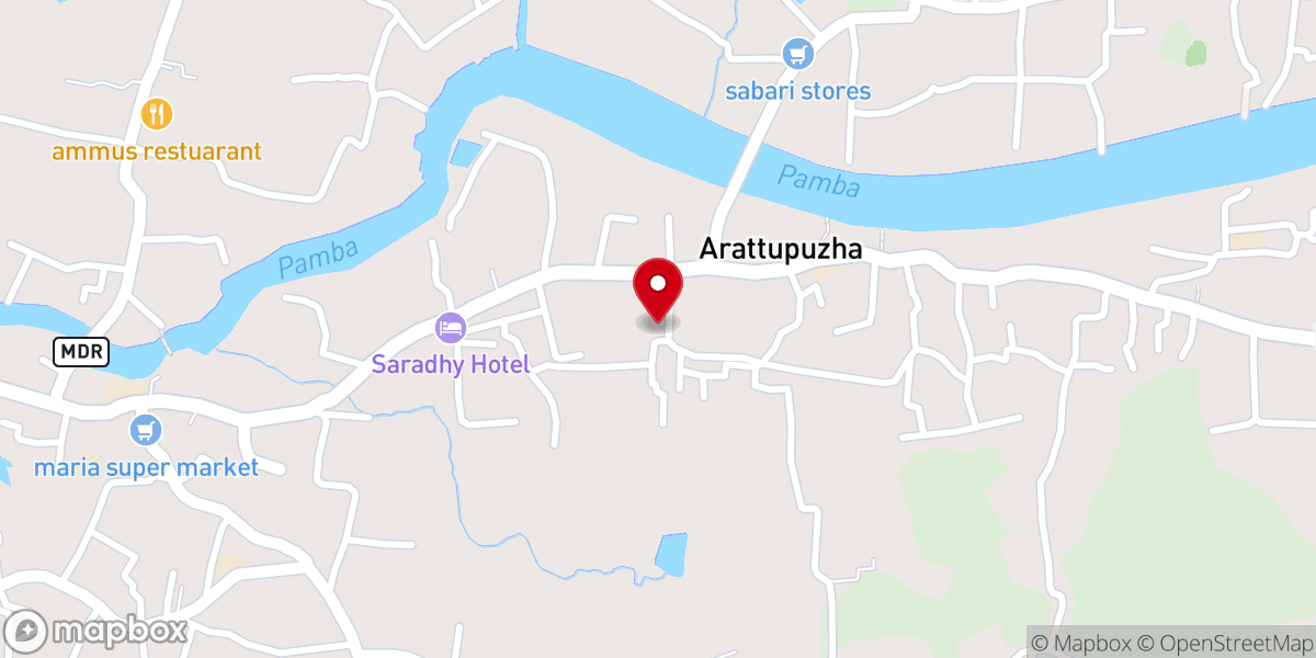 Map showing location of Bethlehem Mar Thoma Syrian Church, Arattupuzha