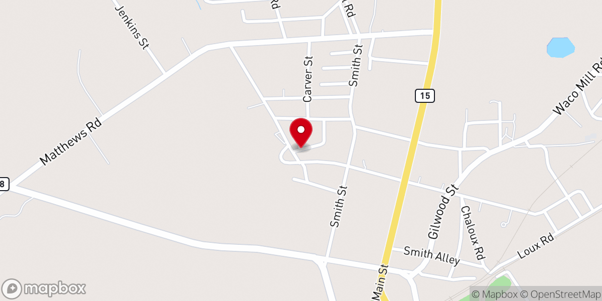 Map showing location of Tennille Grove Baptist Church