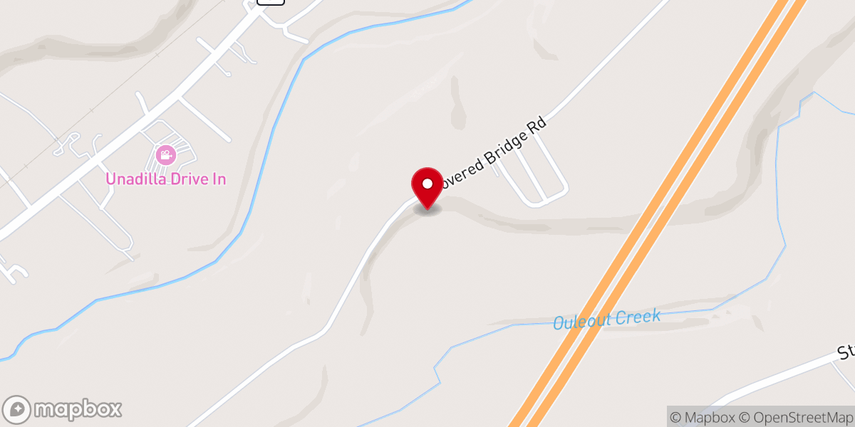 Map showing location of Fellowship Baptist Church