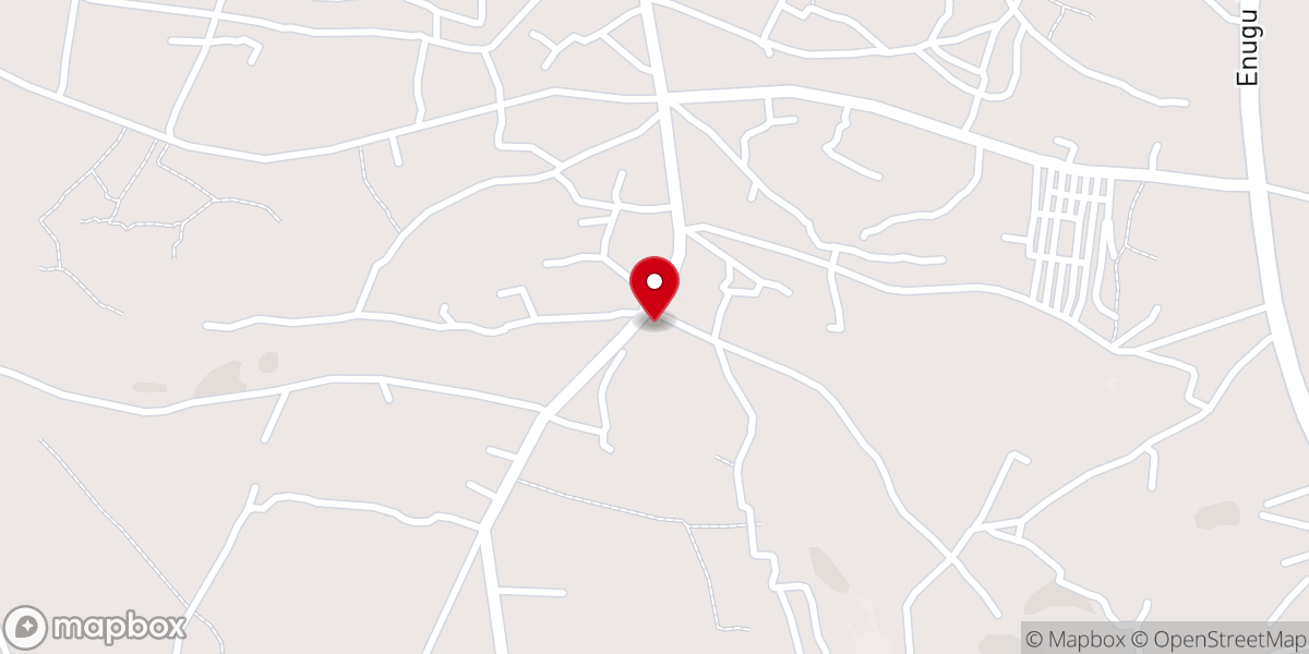 Map showing location of The Redeemed Christian Church Of God, Pentecost Area, Nsukka, Enugu State