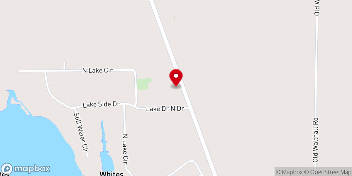 Map showing location of Harmony Freewill Baptist Church