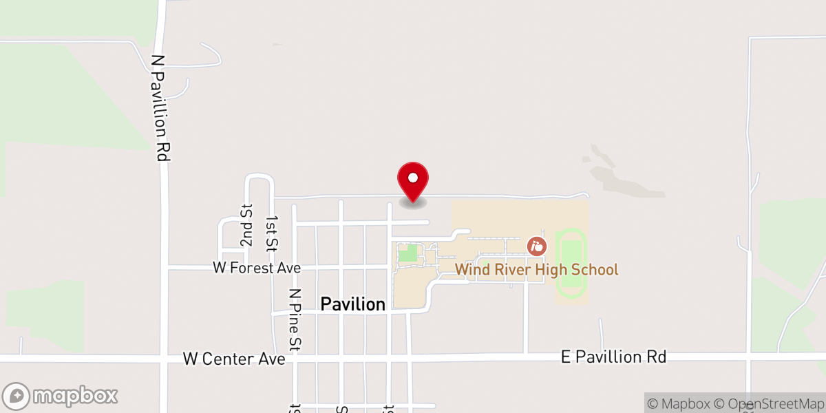 Map showing location of Warm Valley Baptist Church