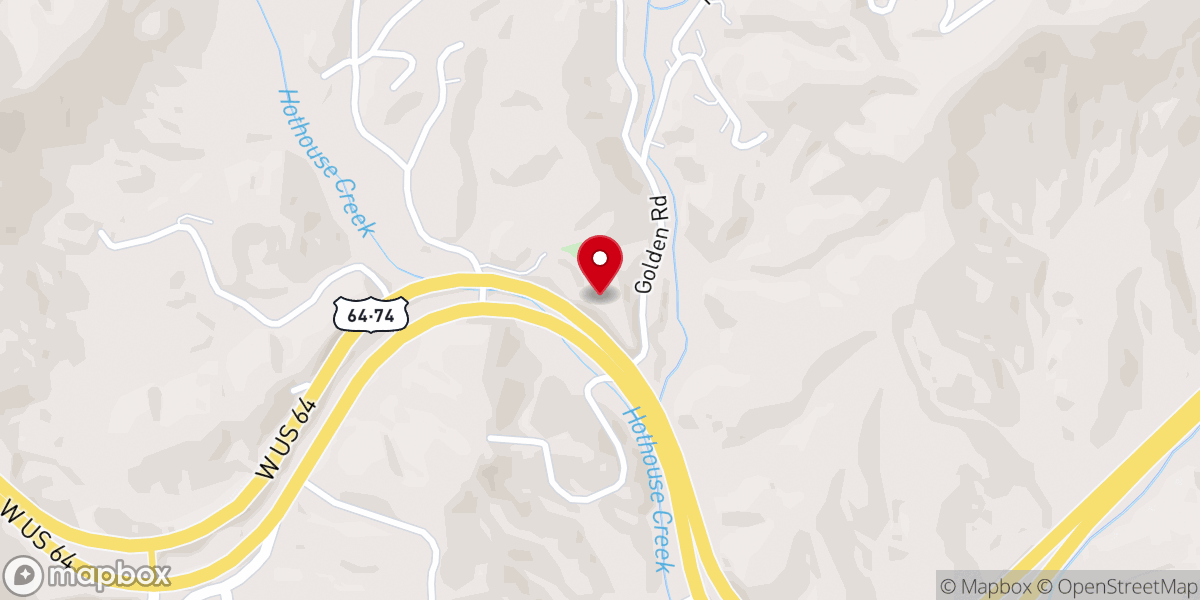 Map showing location of Temple Baptist Church