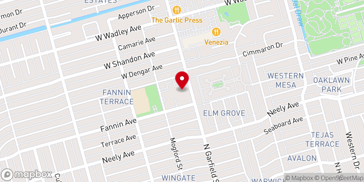 Map showing location of Grace Presbyterian Church
