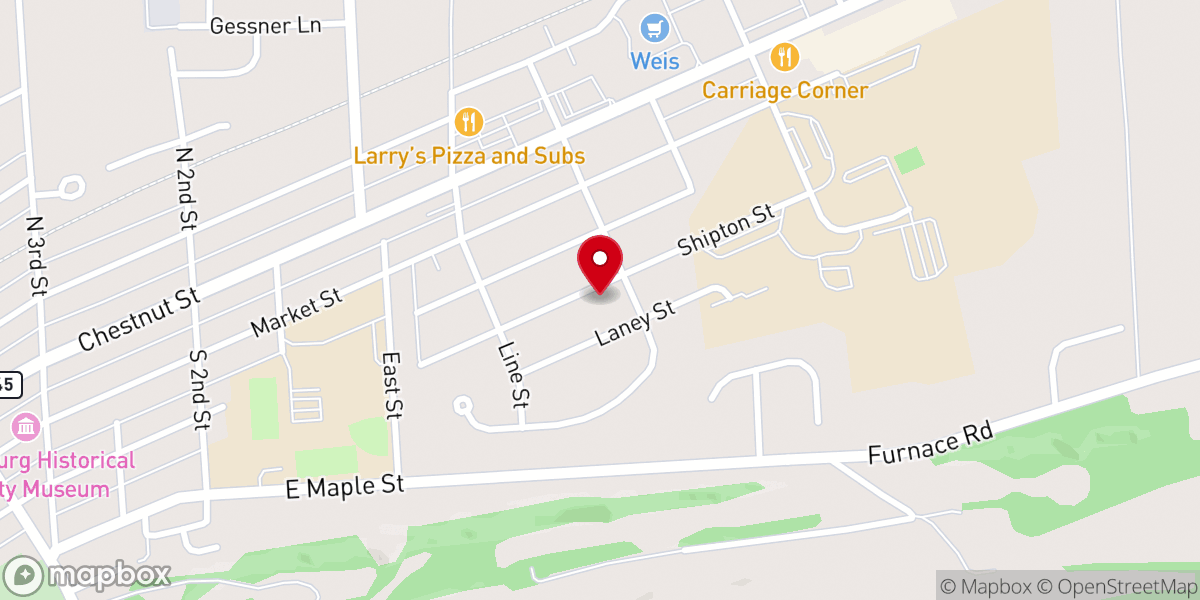 Map showing location of Bayly Glen