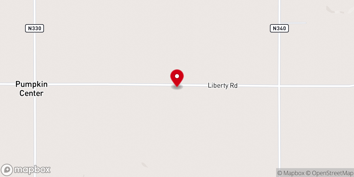 Map showing location of Liberty Baptist Church