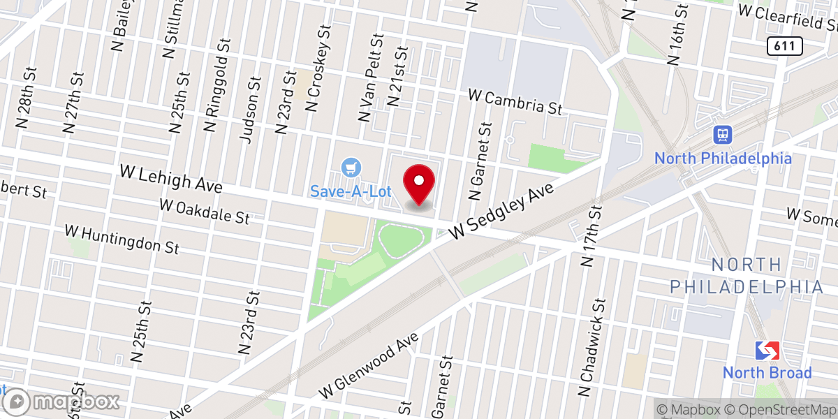 Map showing location of Deliverance Evangelistic Church