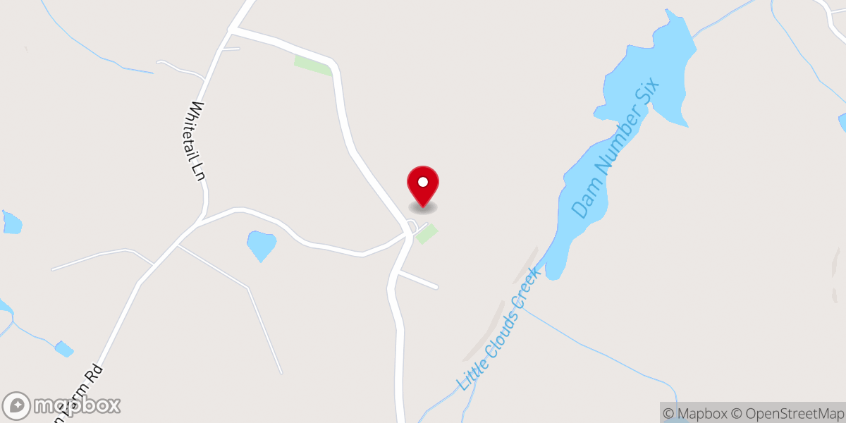 Map showing location of Cloud's Creek Baptist Church