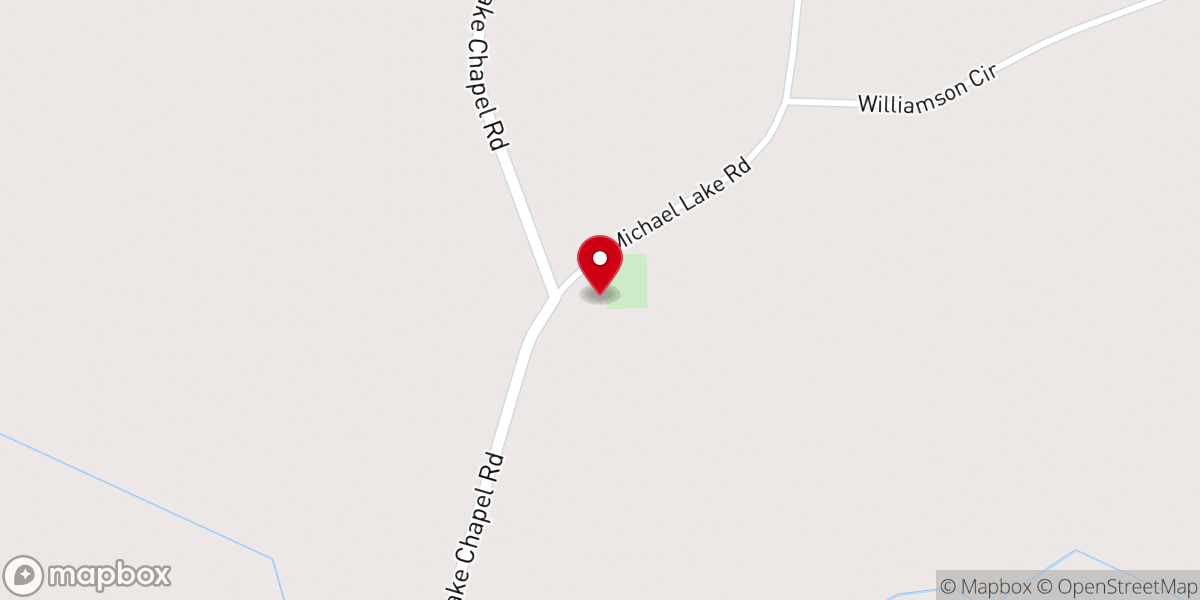 Map showing location of Lake Chapel Primitive Baptist