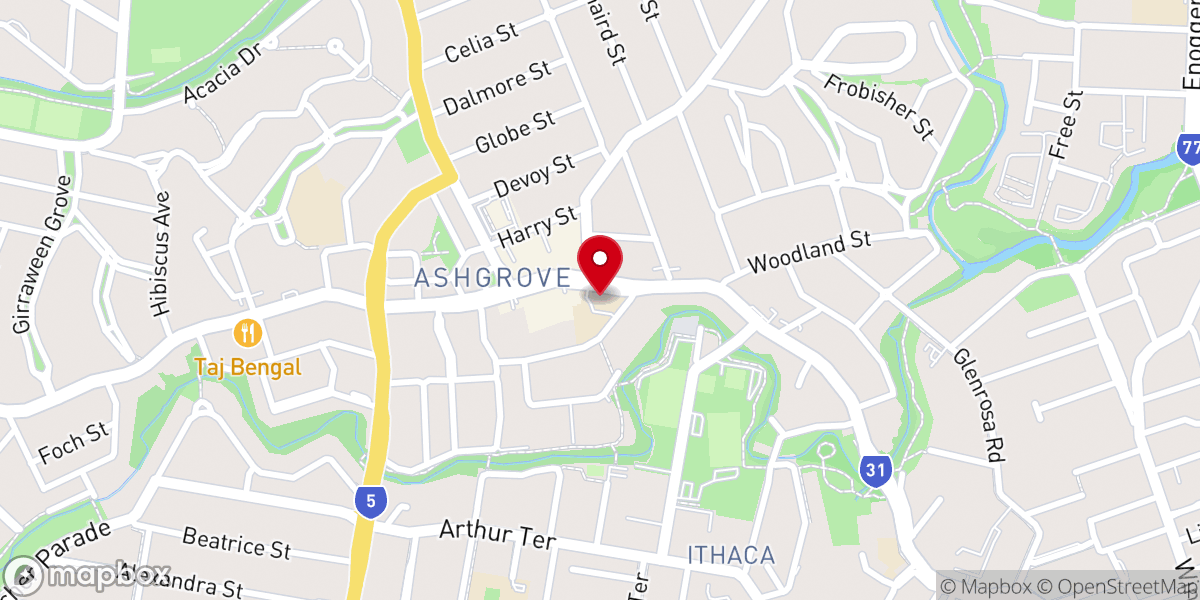 Map showing location of St Finnbar's Catholic Church