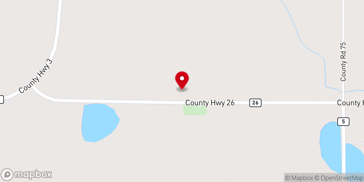 Map showing location of Nora Lutheran Church