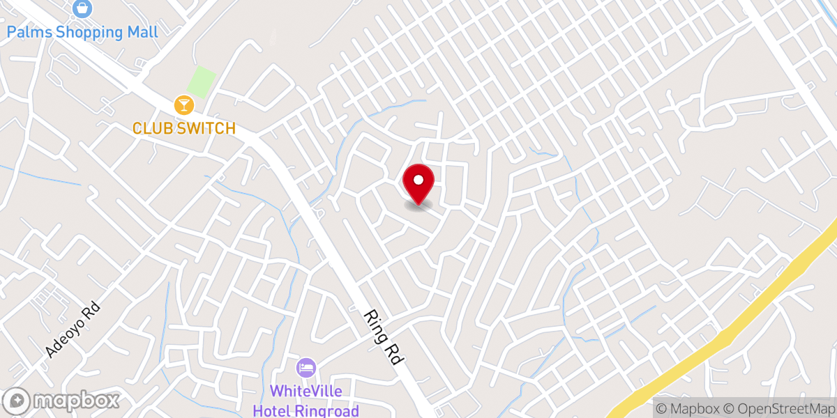 Map showing location of St. Cecilia Catholic church, Ayegbusi Imalefalafia