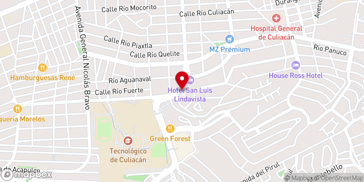 Map showing location of Mirador La Lomita