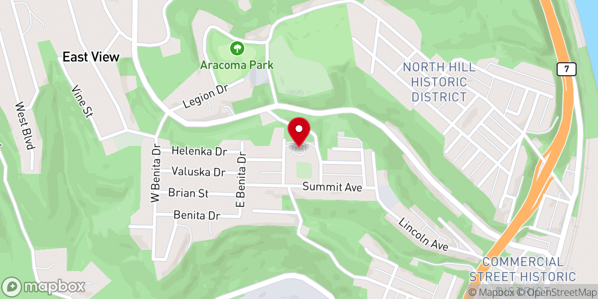 Map showing location of St Andrew's Orthodox Church