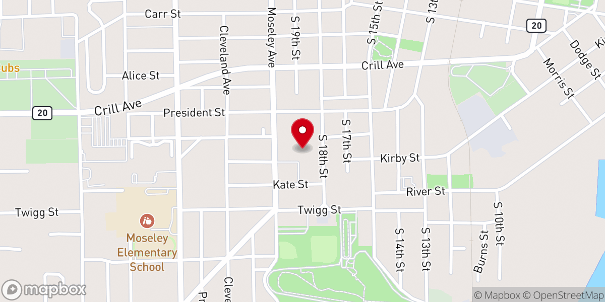 Map showing location of The Branch Community Church