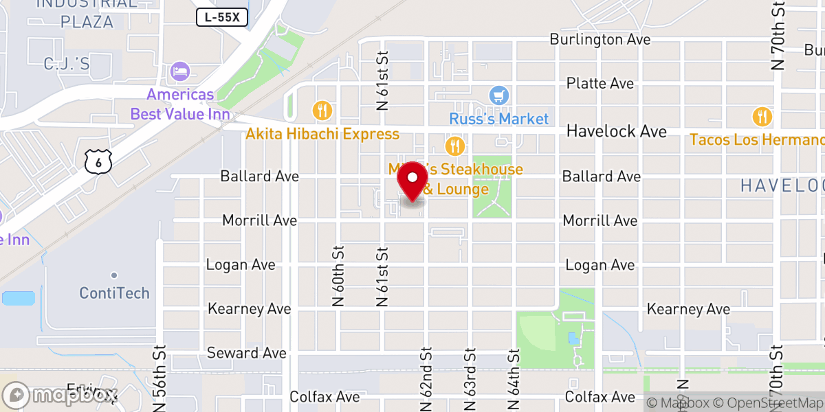 Map showing location of Saint Patrick Catholic Church