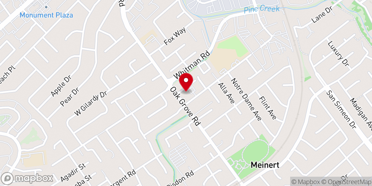 Map showing location of St. Mary and St. Mina Coptic Orthodox Church