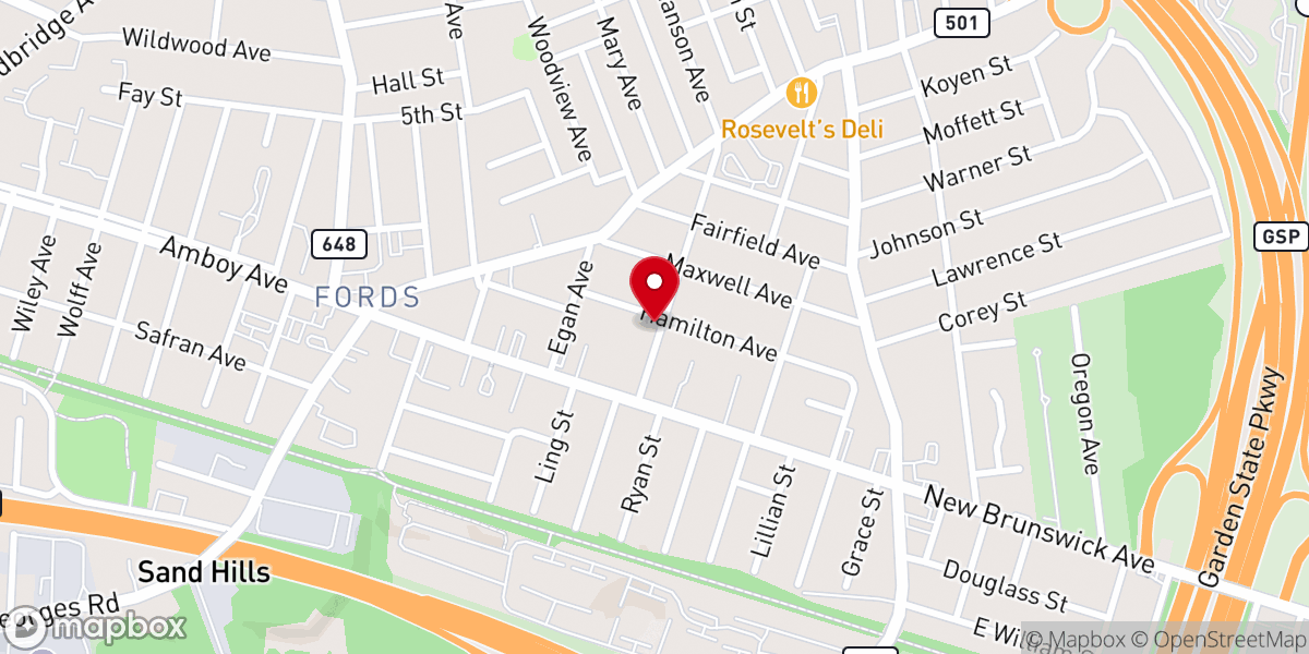 Map showing location of Christ Assembly of God