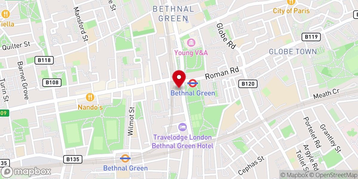Map showing location of New Life Bible Church