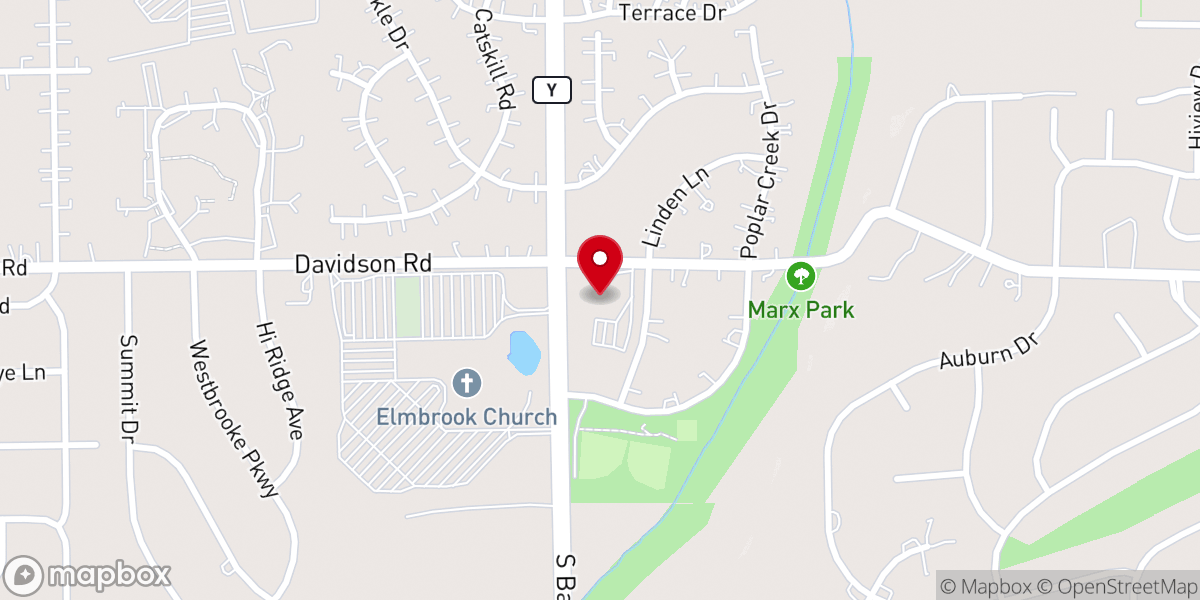 Map showing location of St John's Lutheran Church
