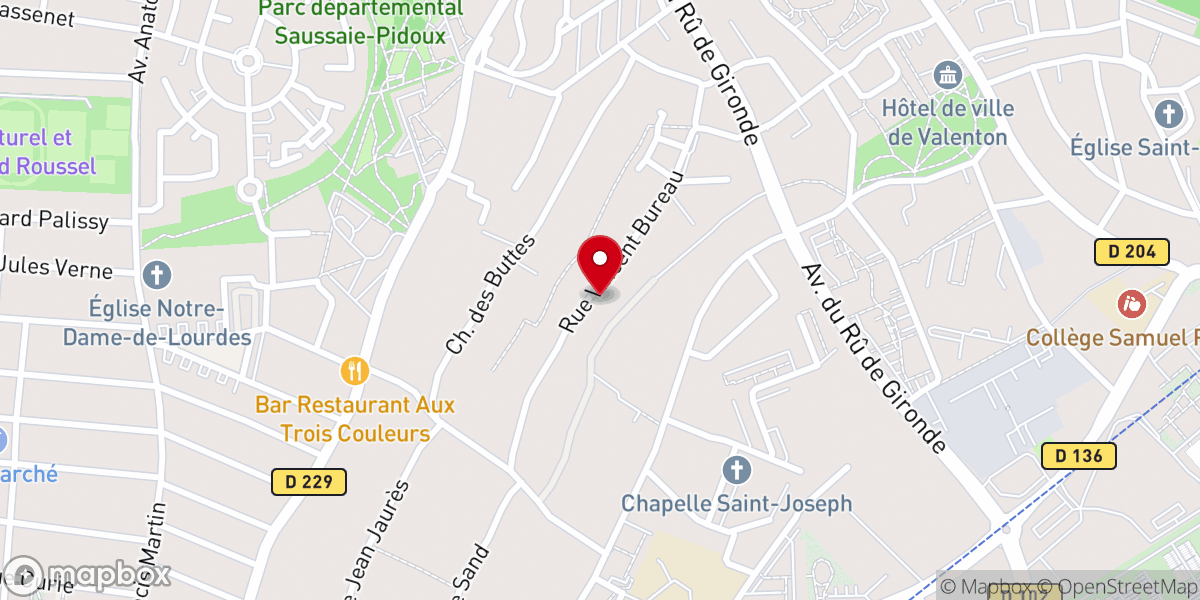 Map showing location of Ass Culturelle Musulmane de Valenton